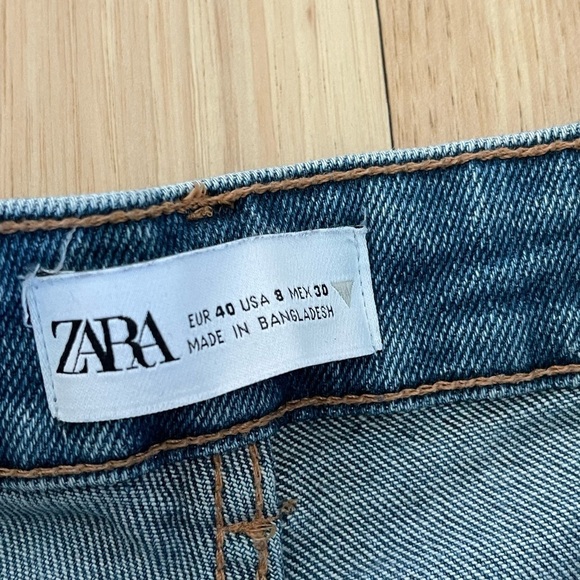 Zara Vintage High Rise Skinny Jeans Ripped Knees - Picture 4 of 5